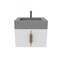 Castello Usa Nile 24-inch White Vanity Set with Gray Top and Gold Handles CB-MC-24W-GLD-2053-GR - alternate 1